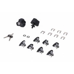 Juego de bombín TRAX con sistema antirobo PRO. Juego de 9 cerraduras/2 llaves. Sistema antirobo.