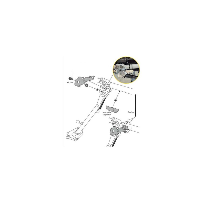 Protector de sensor de pata lateral BMW R1250GS / ADV