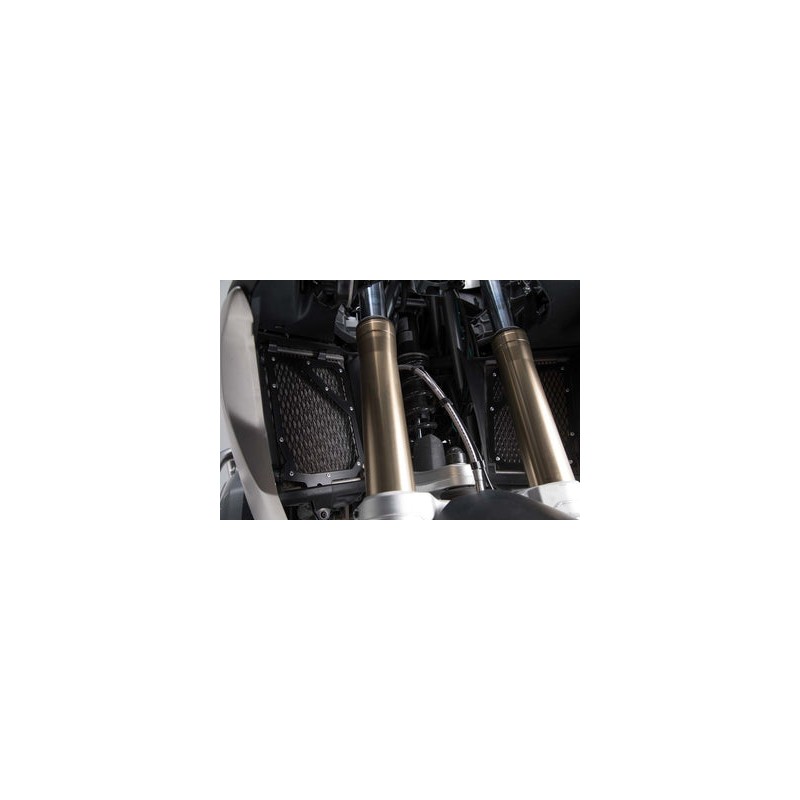 Protector de radiador de aluminio. Negro. BMW R1200GS (16-), R1250GS (18-)