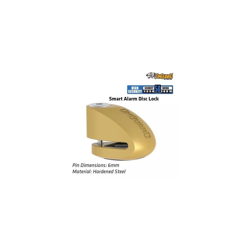 OnGuard 8260 Candado de disco en con alarma - Dorado